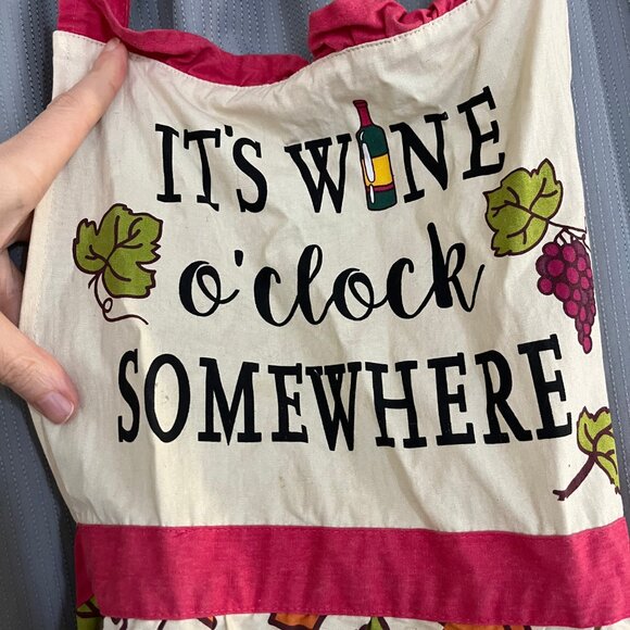 "It's Wine O'clock Somewhere" Apron - Picture 4 of 5